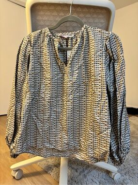 Vintage Yves Saint Laurent Blue Rive Gauche Blouse